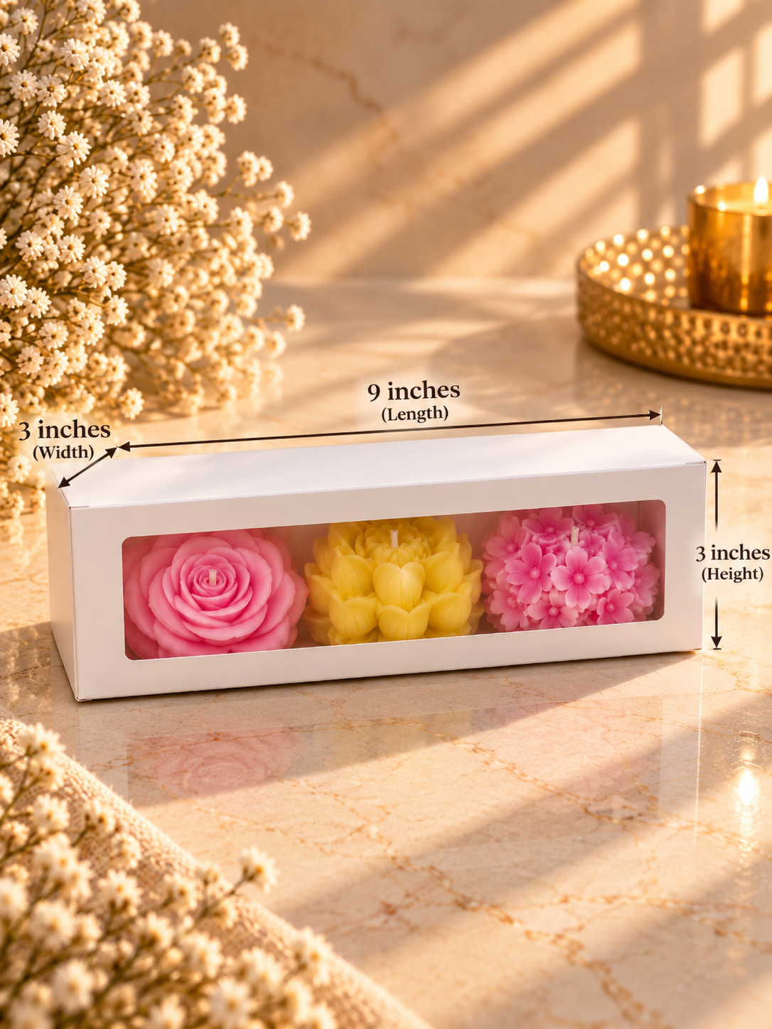 3 Candle Box | Jar | Bubble Candle | PO78