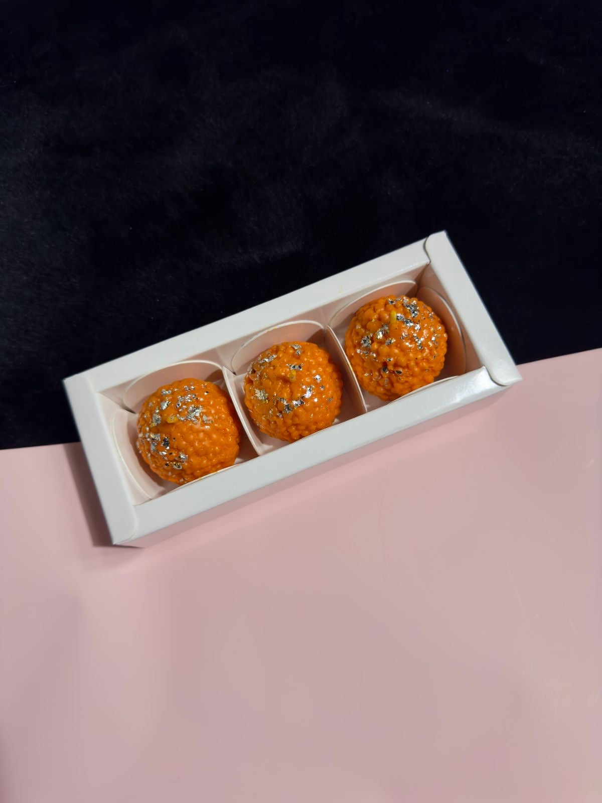 White 3 Cavity Box I Ladoo I Mini Bubble PO03