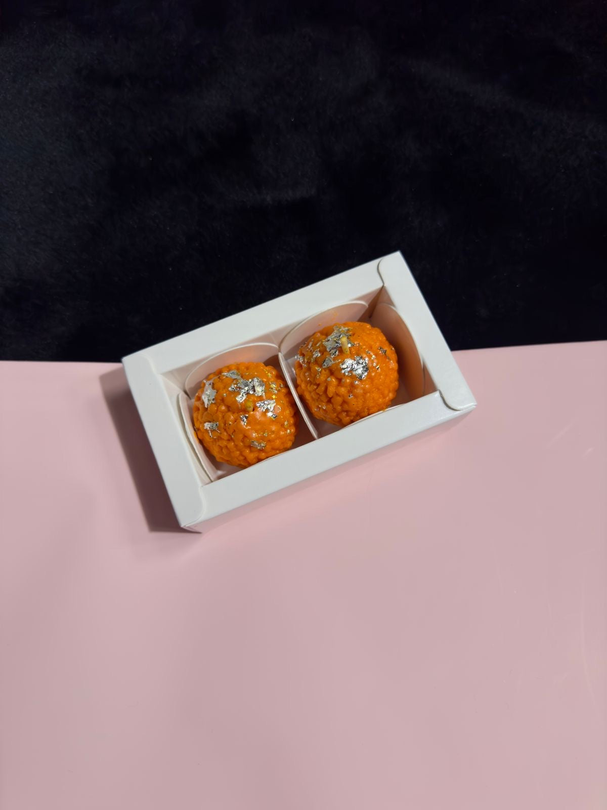 White 2 Cavity Box I Ladoo I Mini Bubble PO02