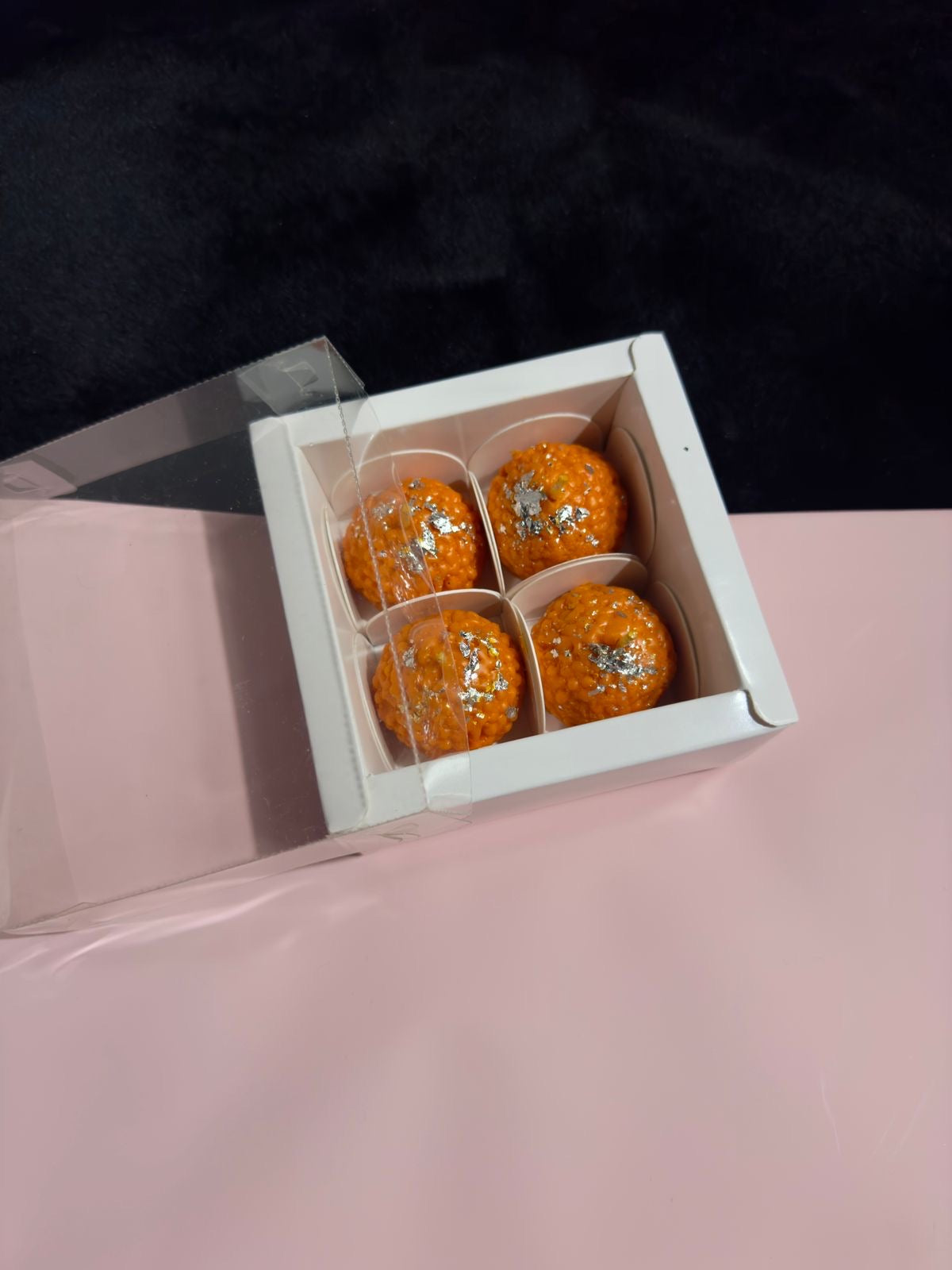 White 4 in 1 Box I Ladoo I Mini Bubble I Peony I Shell PO04