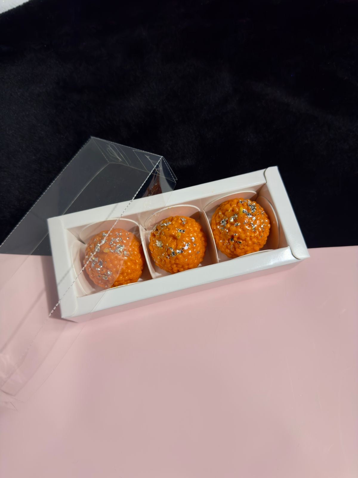 White 3 Cavity Box I Ladoo I Mini Bubble PO03
