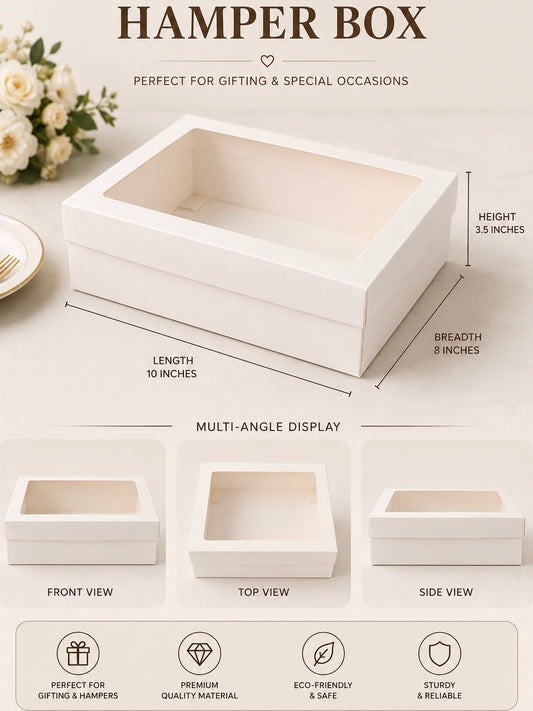 Hamper Box White 10x8x3.5 PO45