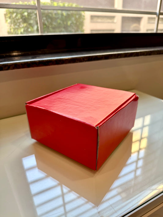Red Corrugated Box (6x6x3 inch) PO41