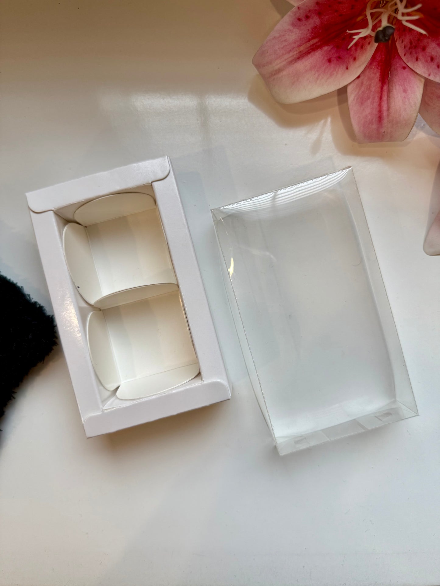 White 2 Cavity Box I Ladoo I Mini Bubble PO02