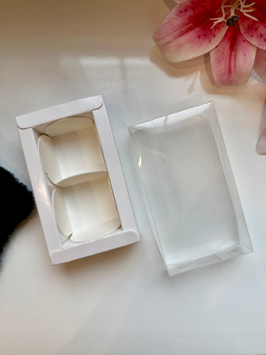 White 2 Cavity Box I Ladoo I Mini Bubble PO02