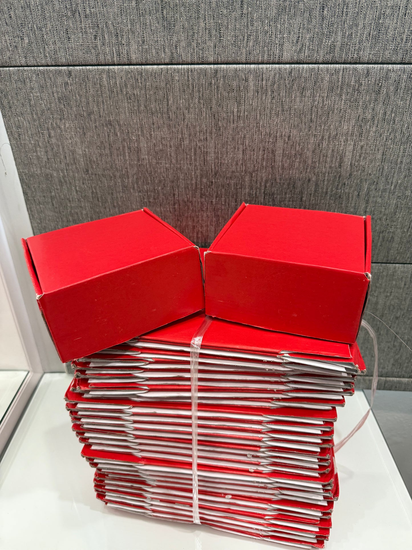 Red Corrugated Box (6x6x3 inch) PO41