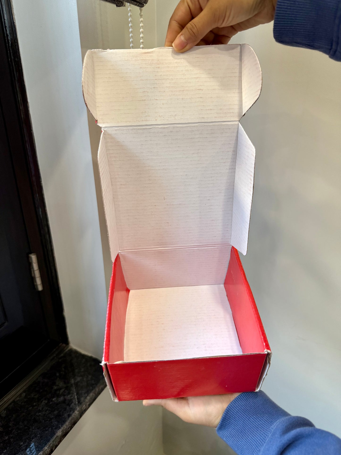 Red Corrugated Box (6x6x3 inch) PO41