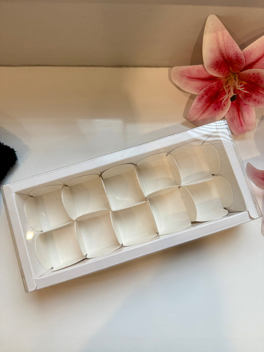 White 10 Cavity Box I Ladoo I Mini Bubble I Multipurpose PO06
