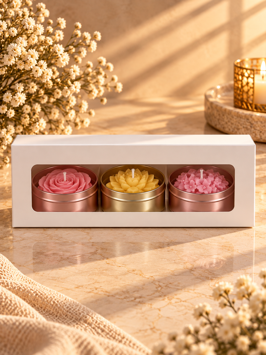 3 Candle Box | Jar | Bubble Candle |  PO78