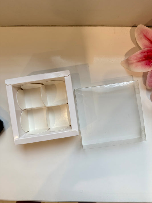 White 4 in 1 Box I Ladoo I Mini Bubble I Peony I Shell PO04