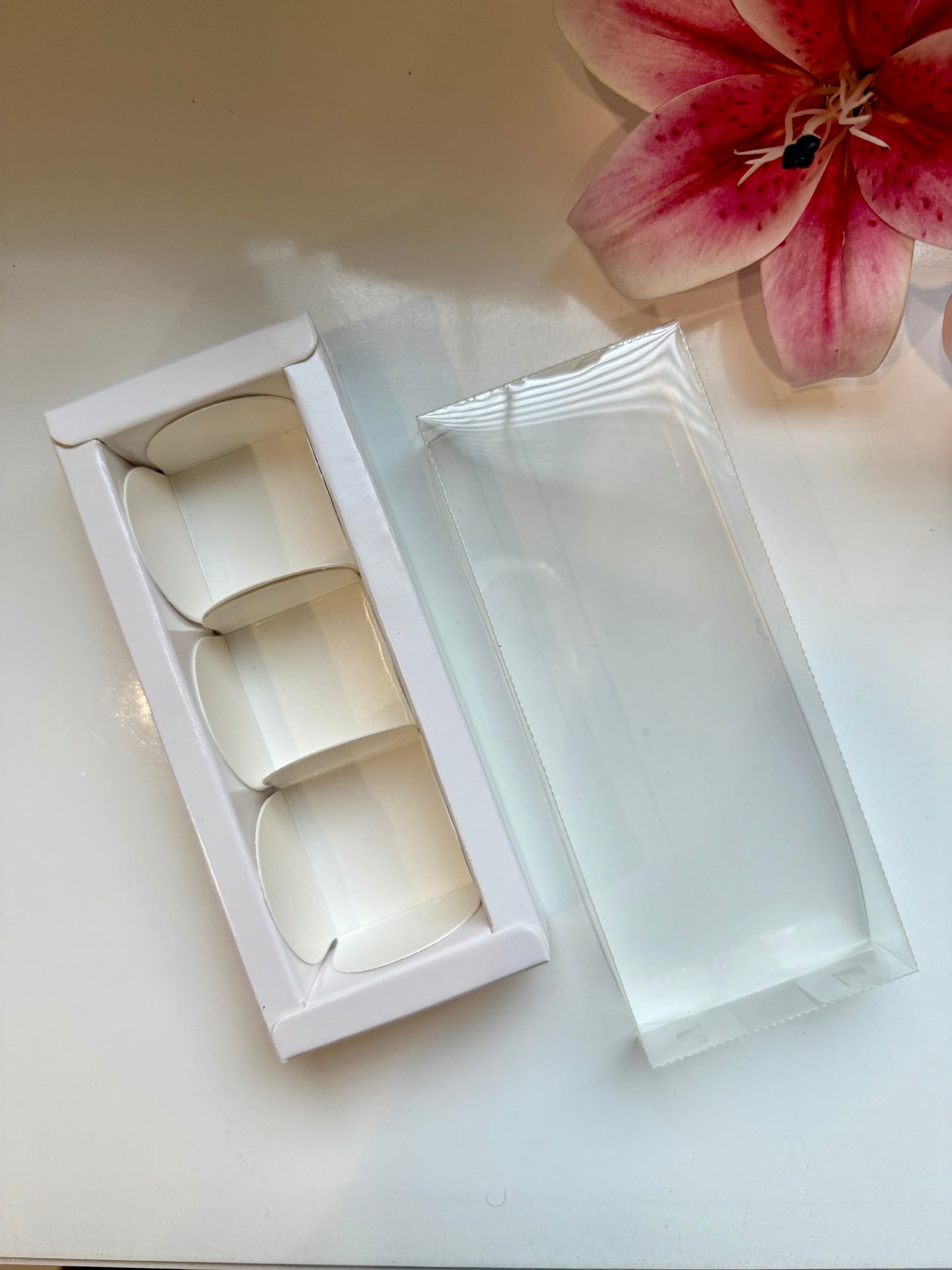 White 3 Cavity Box I Ladoo I Mini Bubble PO03