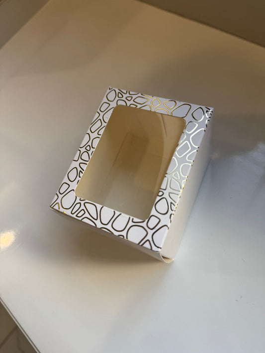 Jar | Big Candle | White Front Design Candle Box PO30